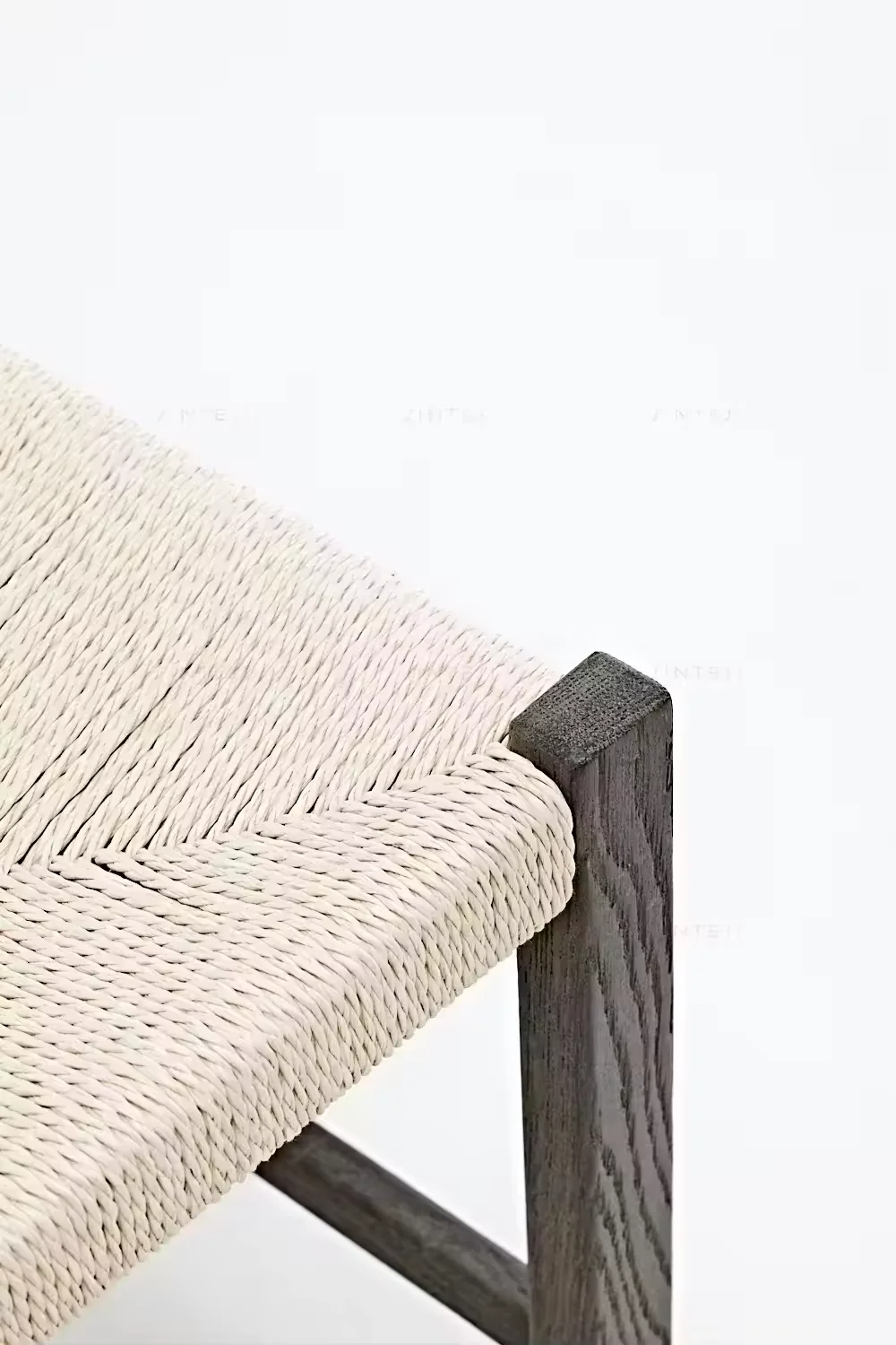 Vintage Design Armchair Antique Oak Paper Cord Comfortable Casual chairs modern luxury armchairs