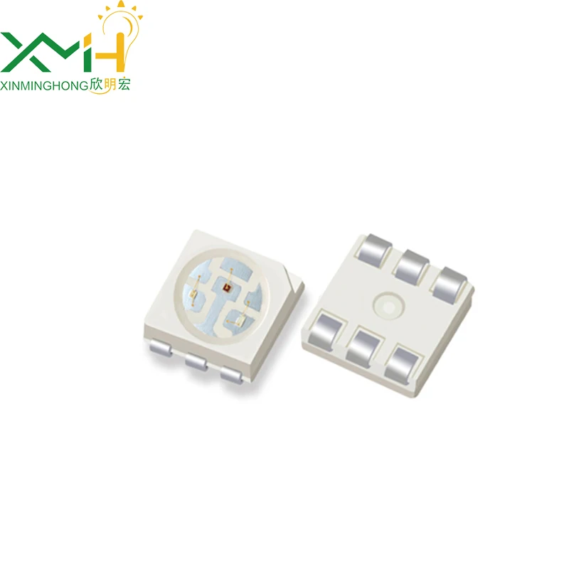 High quality three chip  5050 RGB SMD led PLCC-6  top led diode