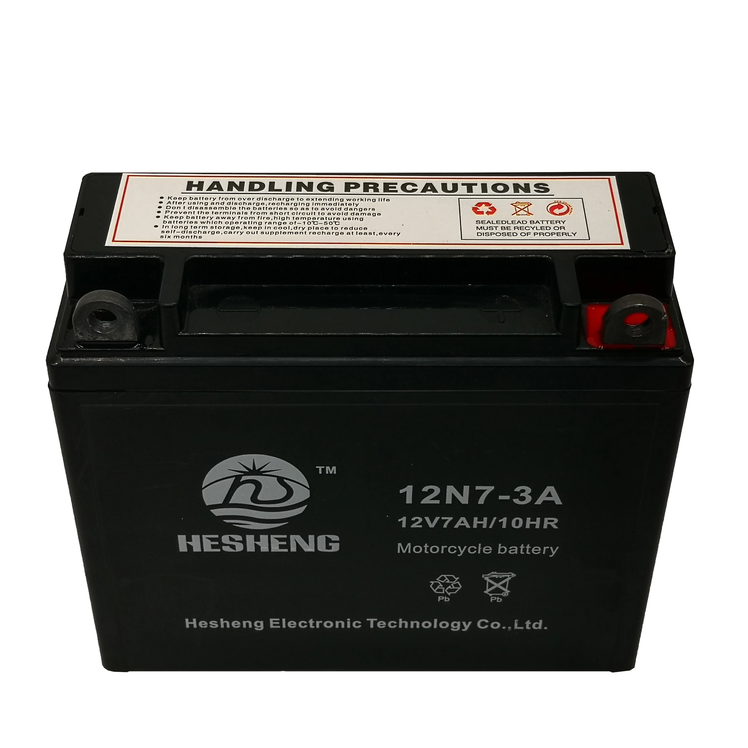 12V7ah Motorcycle Battery 12N7-3A Maintenance-free lead-acid battery