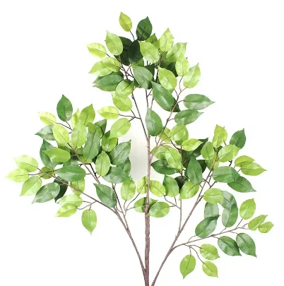Customize size Factory price variety green leaves branch decorative realistic artificial branch and leaves