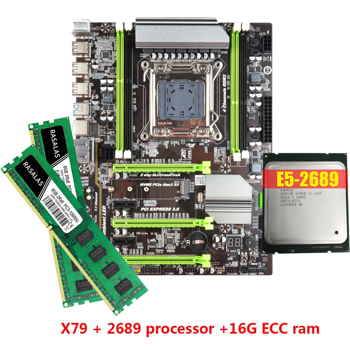  Материнская плата X79 combo с LGA2011 Xeon E5 2689 16 Гб памяти Серверная оперативная
