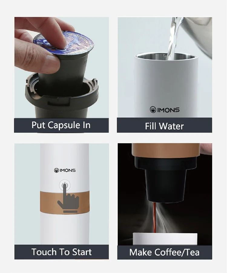 Car coffee or tea  maker machine 12v CAN BOIL WATER use k cup tea gounded coffee