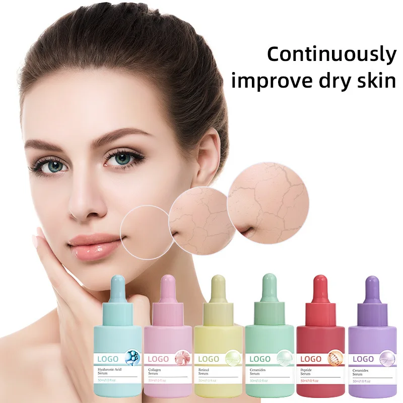 Private Label Skin Care Anti Aging Serum Whitening Vegan Collagen Hyaluronic Acid Niacinamide Retionol Peptide Bright Serum