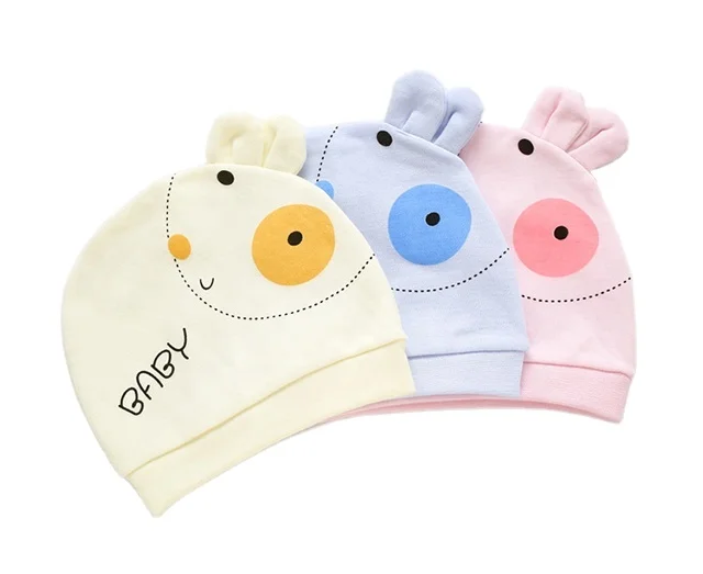 Новый дизайн, детские шапки, желтая, синяя, розовая детская шапка с ушками, детские шапки для новорожденных