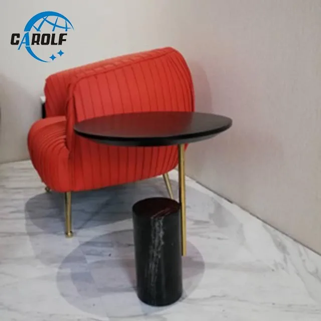 Carolf Nature Marble  Living Room Modern Round Smart Coffee Table