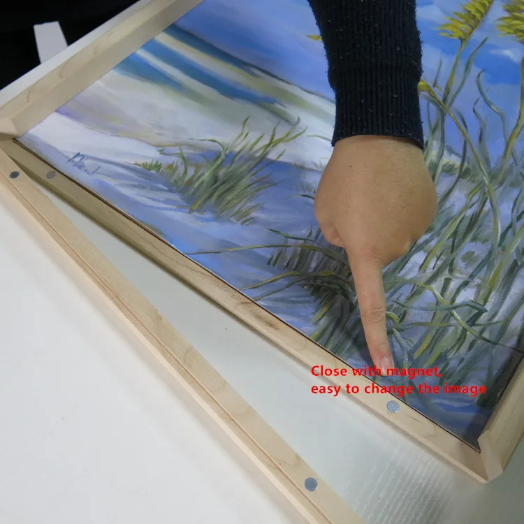 Easy Change Artwork Birch Wood Post Frame With Magnet