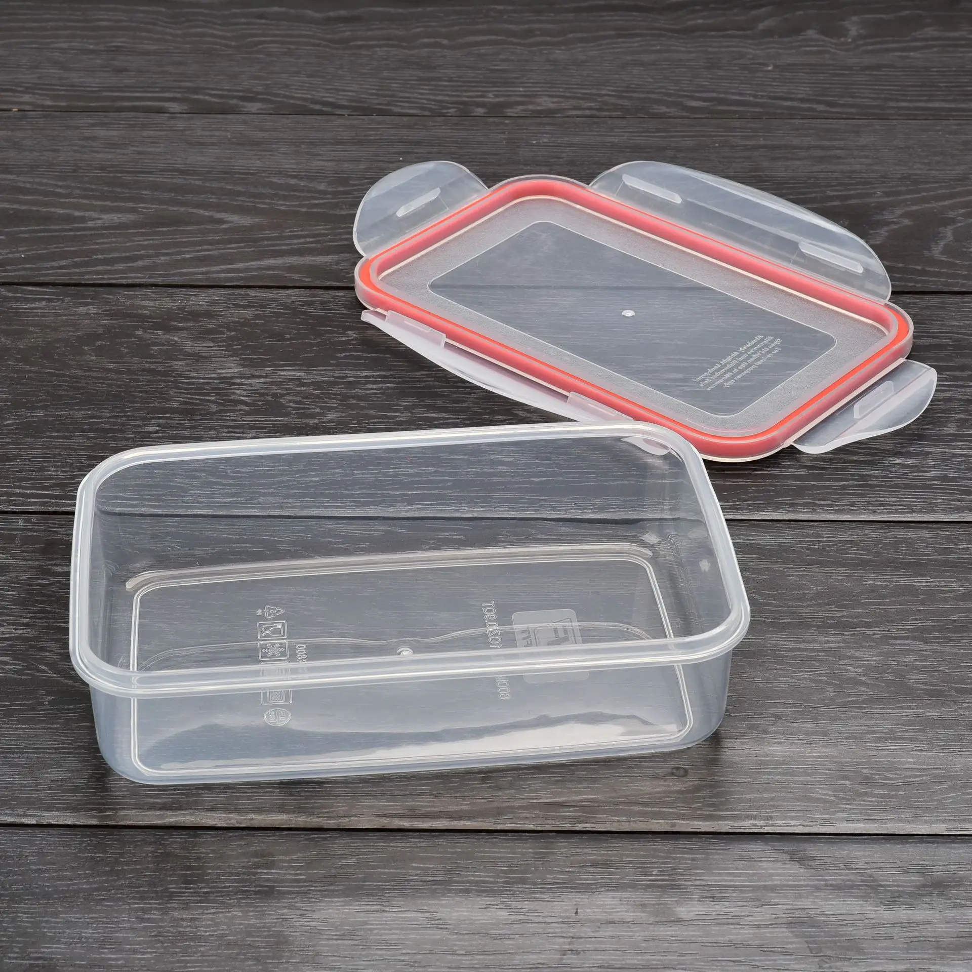 Food Storage Portable Large Capacity 800ml Outdoor Carry Rectangular Plastic Fresh-keeping Lunch Box