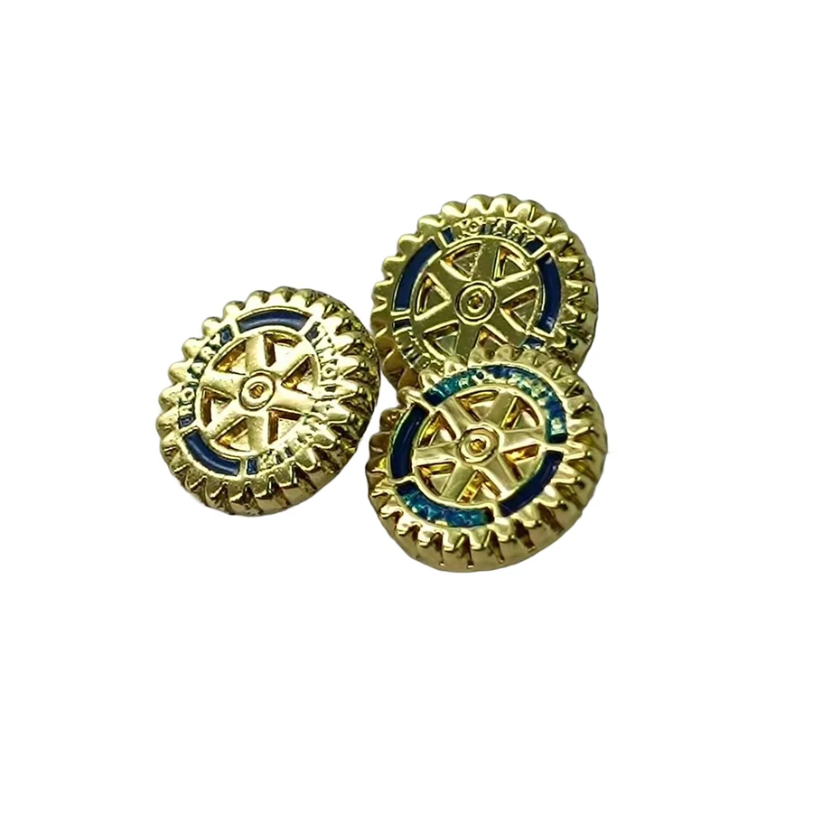 Wholesale Manufacturer Cheap Custom Soft Badge Cute Metal Rotary International Lapel Pins