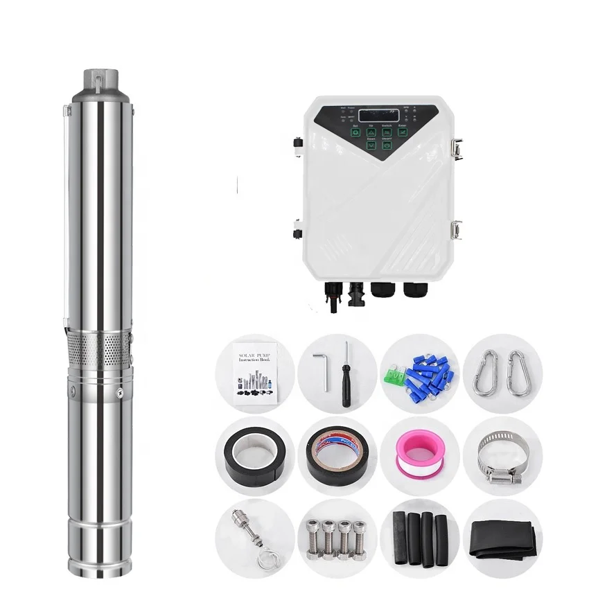 Solar Dc 2 Hp Solar Water Pump 50 Meters Of Solar Water Pump Of Deep Well