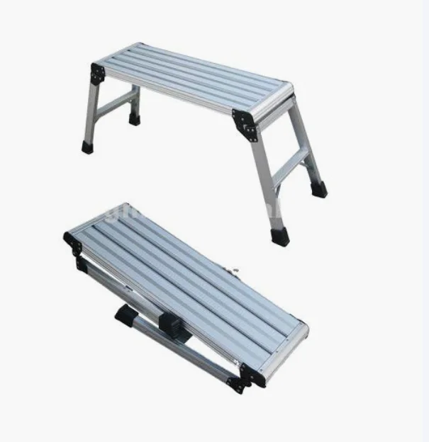 Удобная алюминиевая телескопическая маленькая лестница простая Рабочая платформа для мытья автомобиля ступенька легкого доступа