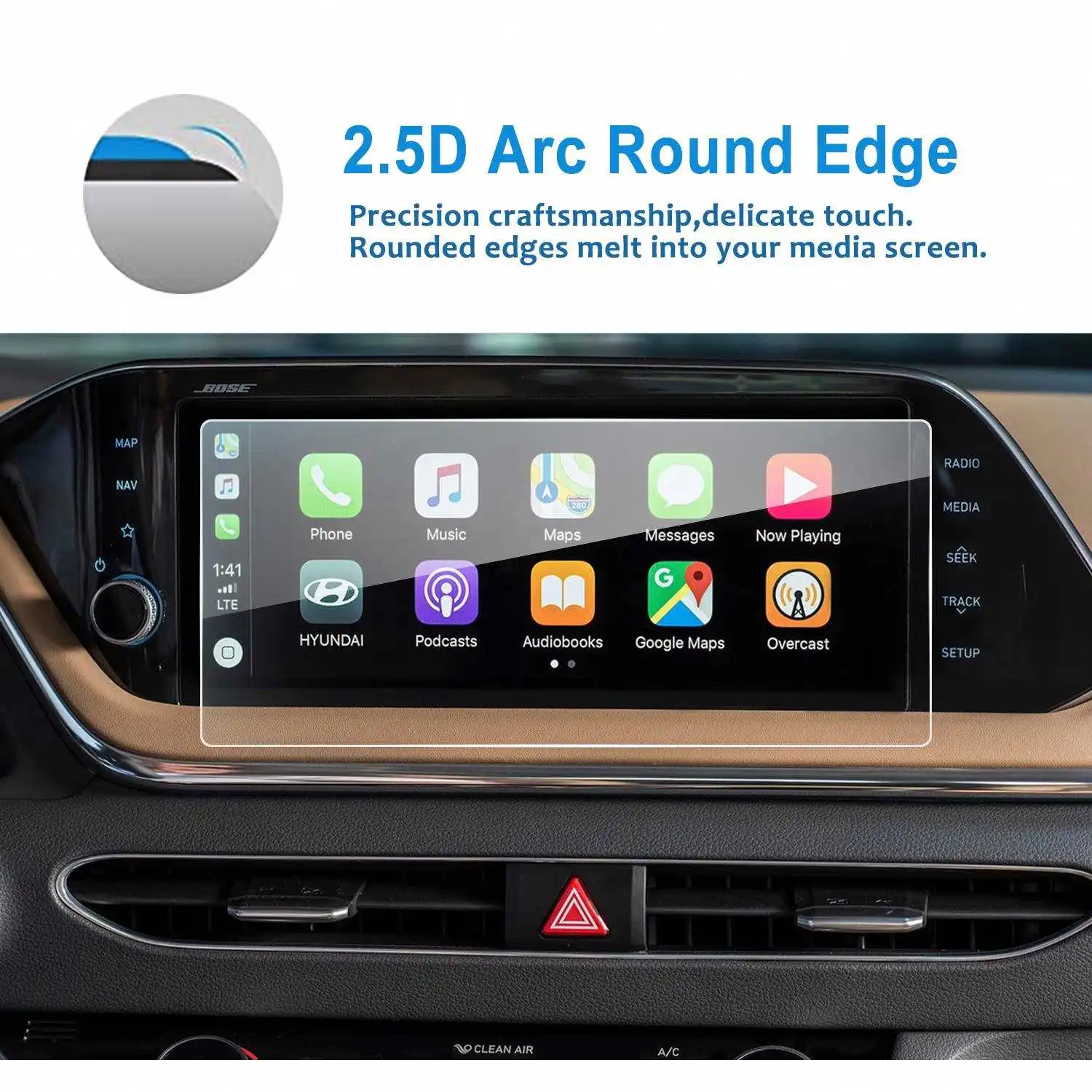 Bestseller Auto Car GPS Navigation Tempered glass touch screen protector film For Sonata DN8 10.25 Inch 2020