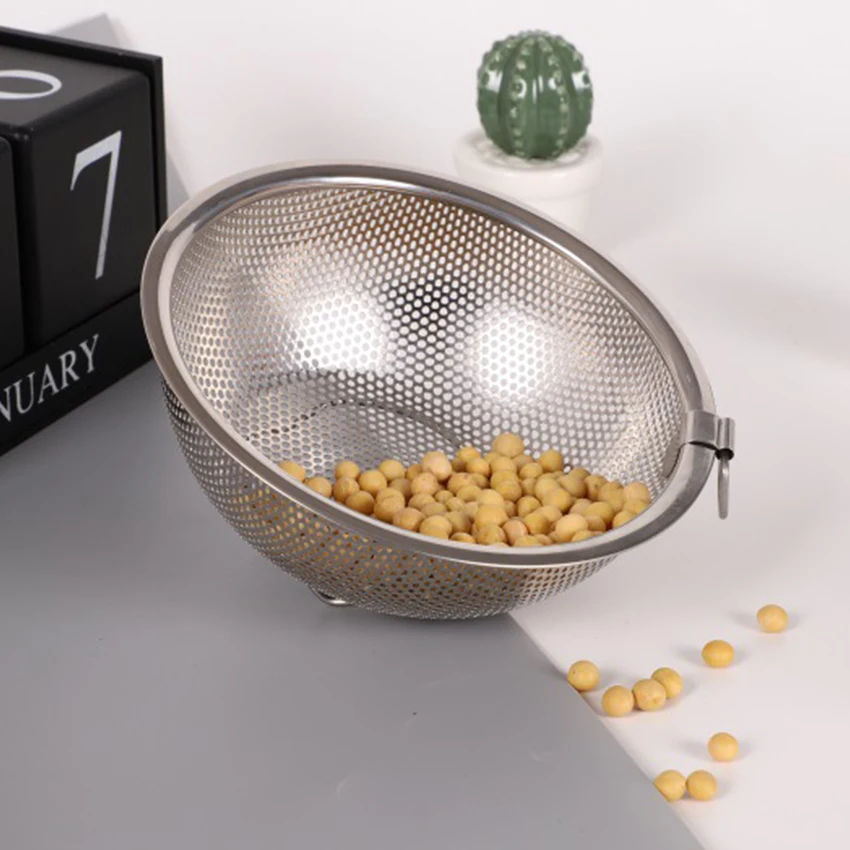 Cost-effective Stainless Steel Fine Mesh Luxury Stainless Strainer Colander Machine Spinning Colander For Kitchen Strainer