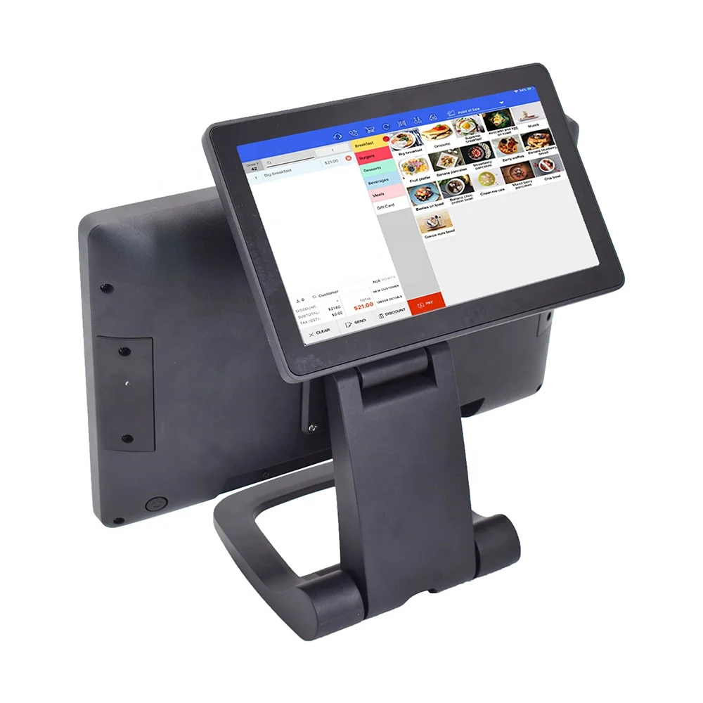 Складная подставка POS машина черный 15 6 дюймов экран все в одном pos pc windows кассовый аппарат