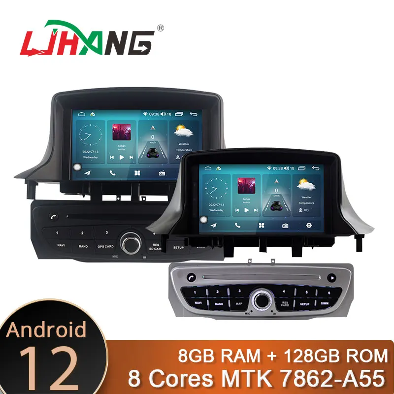 7 inch android 13 8+128G car radio For RENAULT Megane III Fluence 2009-2011 gps navigation multimedia player stereo
