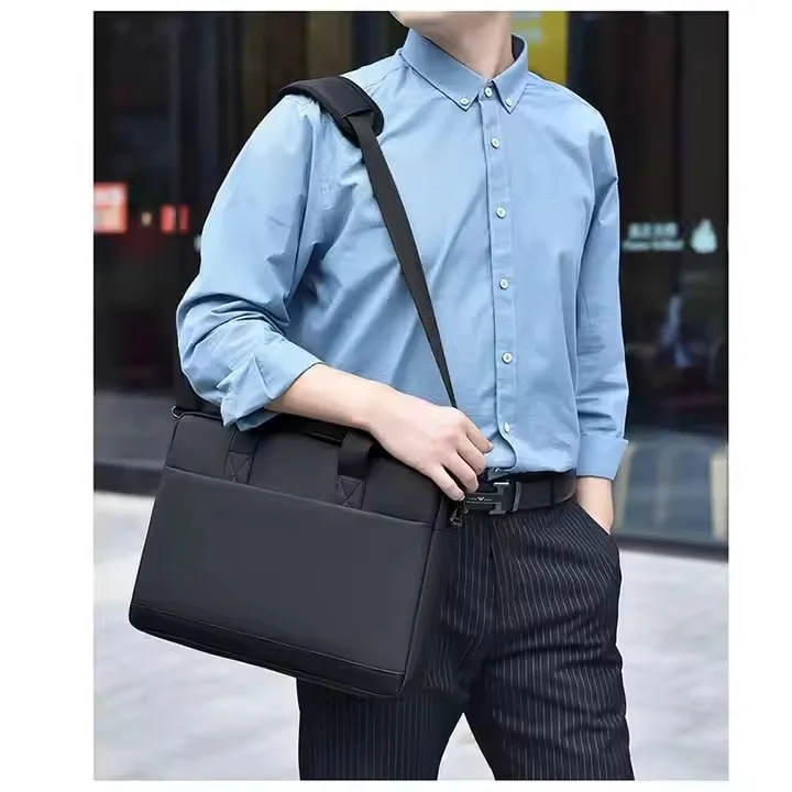Custom Men Office Business Shoulder Bag Durable Oxford Quality Men Sling bag Portable Briefcase Notebook Laptop Bag Sleeve Case