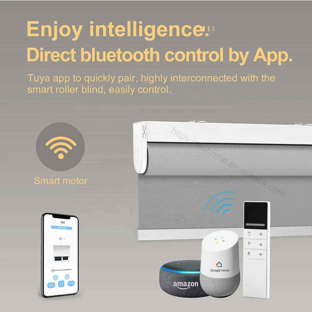 USB charging smart curtain blinds, shades custom size automatic electric roller blinds for windows