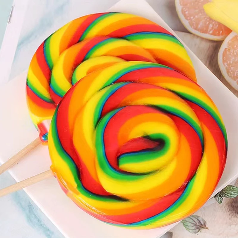 Wholesale Chinese snack colorful fruit lollipop sour and sweet hard candy healthy exotic sweets candy bar bulk candy 80g