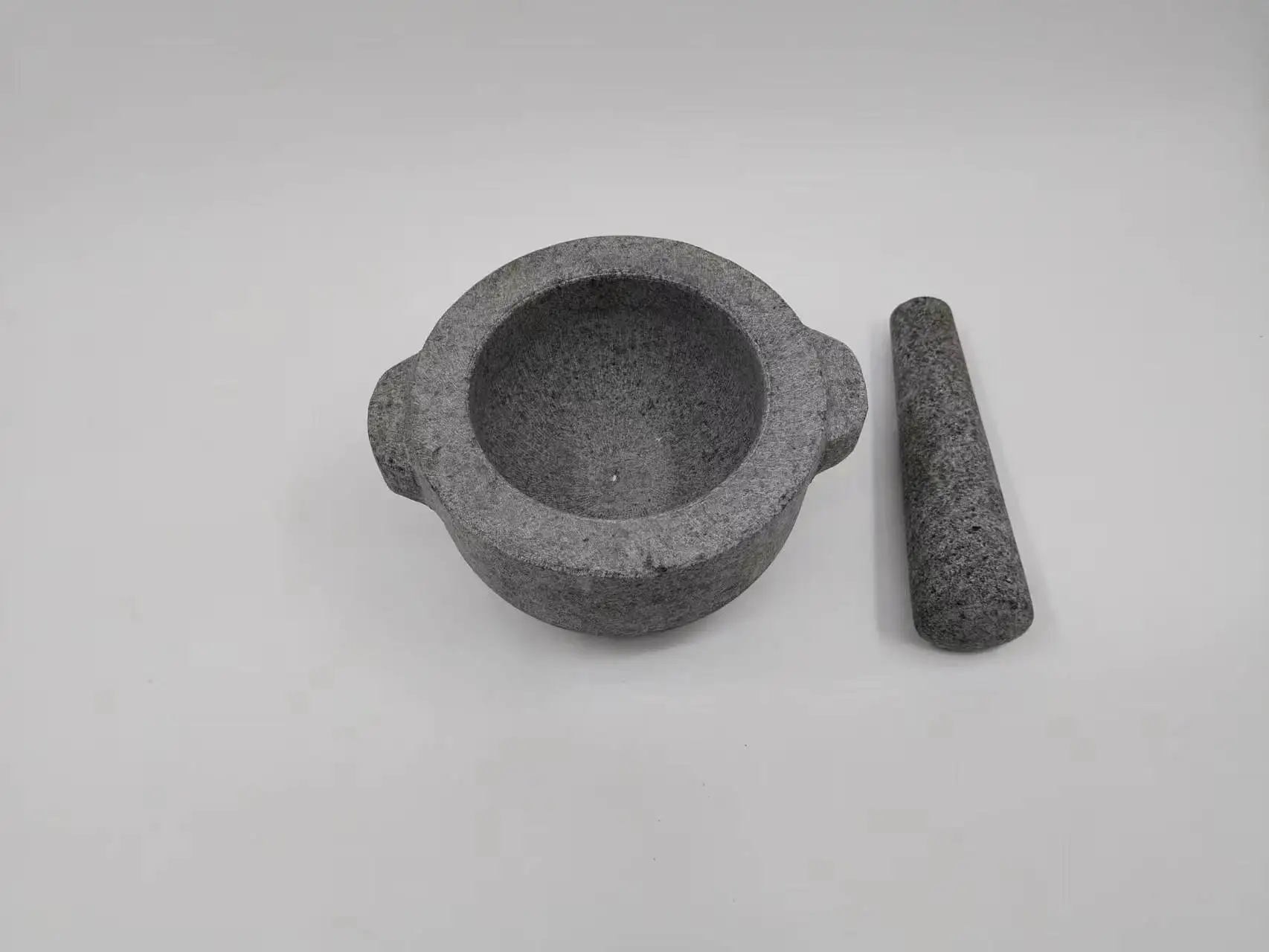 Factory Supplied Custom Logo Granite Mortar Pestle Set Natural Stone Spice Grinding for Kitchen Seasonings Box Packing