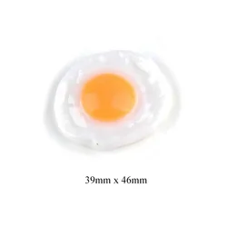 yiwu wintop lovely simulation big fried egg design resin flatback cabochon charms for keyring key chain