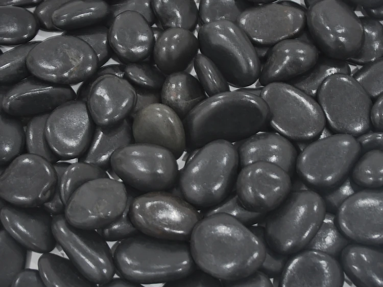 Chinese Supply  NJ-010 high polished black color Paving Stone Natural Pebble Stone
