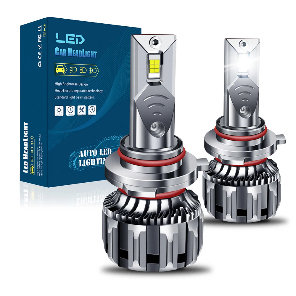 Hot Sale Super Bright Auto Car Led Light Hir2 HB3 9006 9012 Fan Cooling Car Bulbs LED H7 H4 LED Headlight