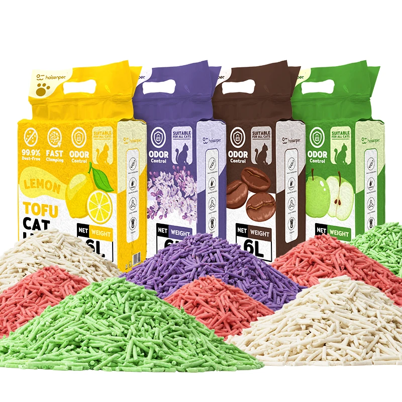 OEM ODM Odor Control 1.5mm 2.0mm 3.0mm Dust Free Tofu Cat Litter