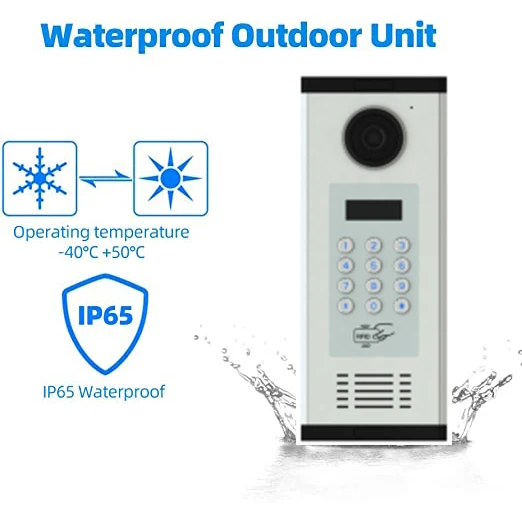 4.3 inch Building Access Control System Multi Apartment video door phone smart building video ring doorbell IP intercom system