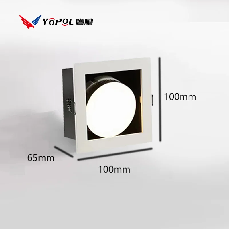 Recessed Gx53 Downlight Adjustable Cob Spotlights Square Rectangle Single Double Three Four Head Dimmable Gx53 Socket Ceil Lamp