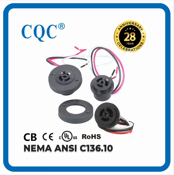 Rotary Locking Type NEMA 3 PIN Photocontrol Receptacle/Socket LC-10R3  (rotatable photocell socket)