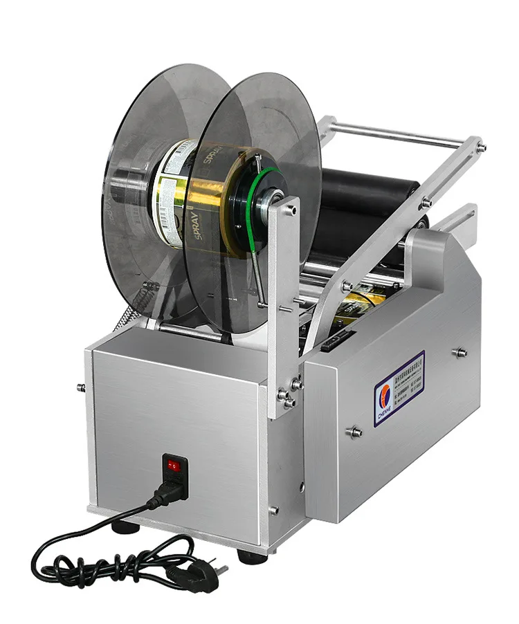 HBL-M103 Hanboo Manual Semi-automatic Labeling Machine for round bottles MT-50 type for tin bottles/jars/cans/Paper tube