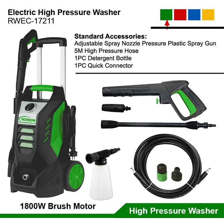 1800W Portable Electric Power Car Wash Machine Small Auto Cleaning High Pressure Surface Cold Water Pump Jet Car Washing Machine