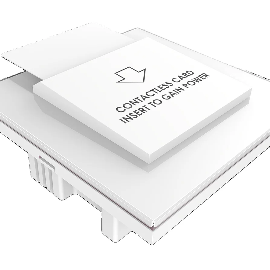 Производитель энергосберегающего переключателя, держатель для ключей и карт Rfid, любой держатель для карт, материал с закаленным стеклом, черный и белый