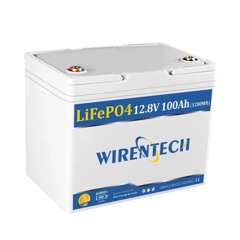Wirentech UL1973 CE 12V 100Ah Cranking Starting RVs Marine Home Energy Storage Battery Deep Cycling Power Bank