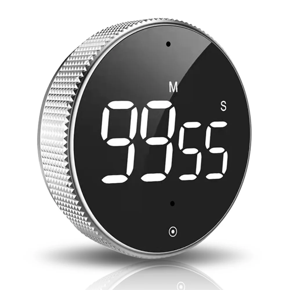 Voice control or turn one-button control LED display countdown kitchen timer fitness timer