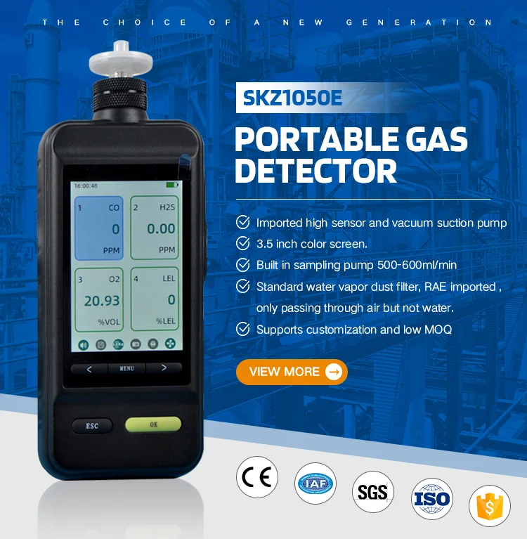 Factory cheap price hydrogen sulfide gas leakage detector with alarming function