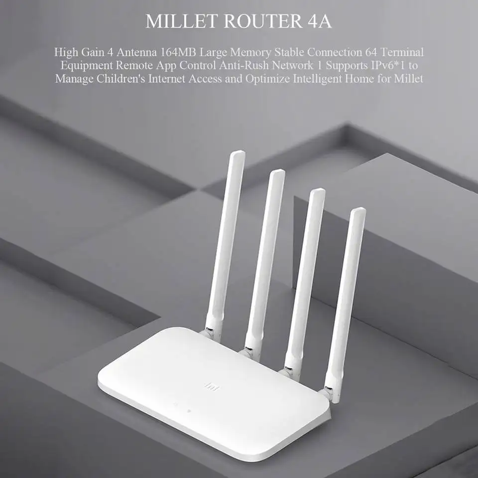 2022 Mijia WIFI Router 4C Router APP Control 64 RAM 802.11 b / g / n 2.4G 300Mbps 4 antennas wireless routers repeater for home