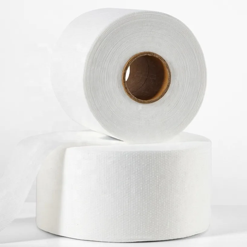 100% Viscose Spunlace Nonwoven Fabric Rolls Customized Size 40GSM-50GSM dot plain mesh snow design