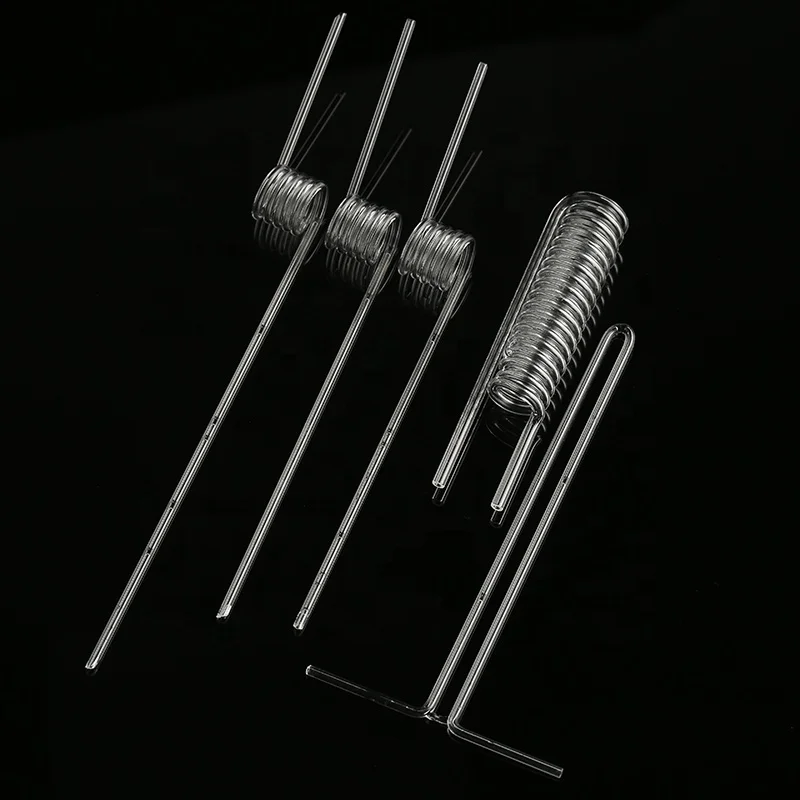 heat resistant clear pyrex spiral quartz glass tube condenser coil tube for Chemical Industry