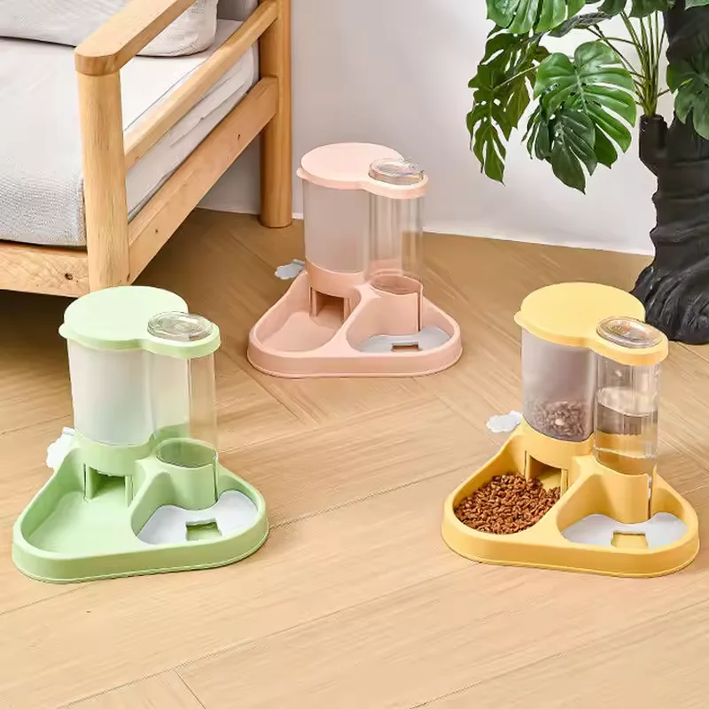 Wholesale Pet Dog Automatic Feeder Cat Automatic Drinker Dog Bowl Cat Basin Water Feeding Combination Bowl
