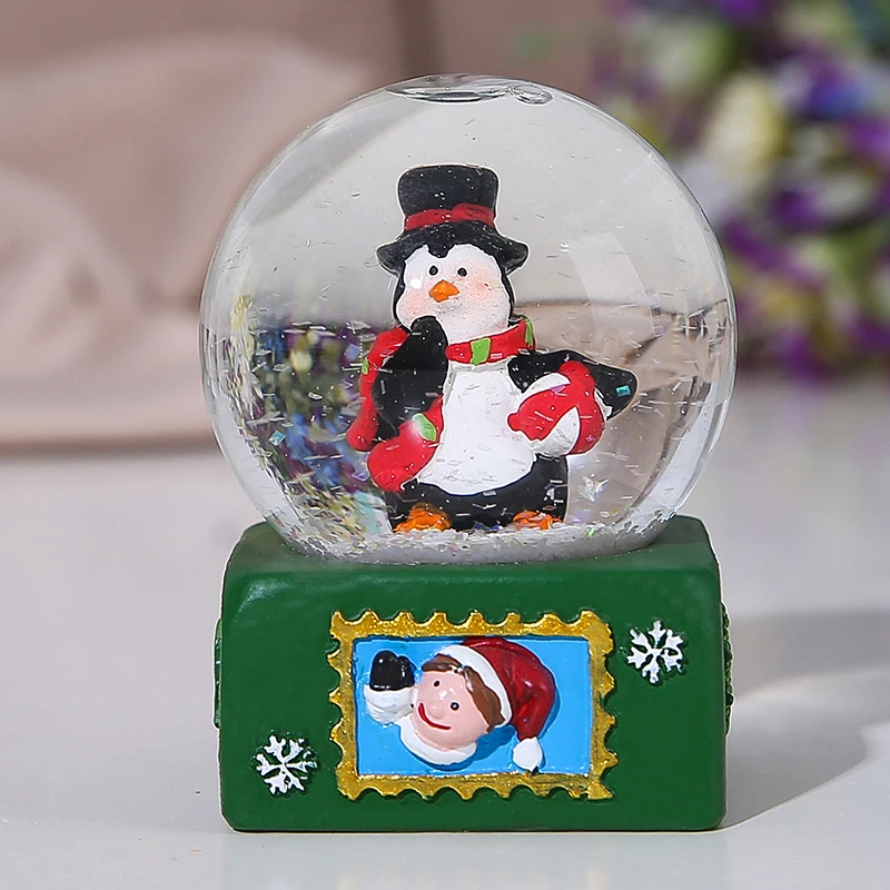 Factory Square Base Christmas Water Globe in Glass Ball Snow Ball Home Decor Snow Globe