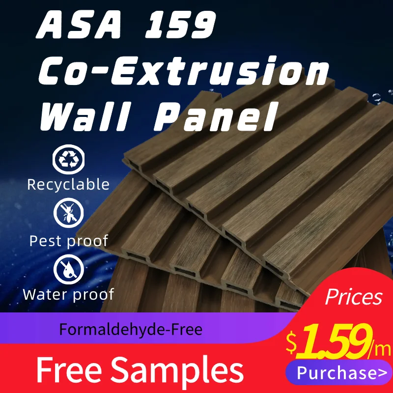 Eco-Friendly Recyclable and Anti Corrosive Outdoor co-extrusion ASA Wall Panels high quality Exterior decorative cladding plate