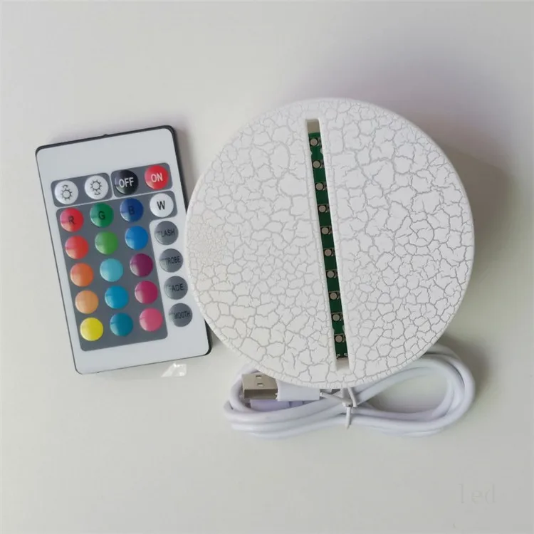 Halloween Series Led Lamp 3d Table Lamp Creative Usb Night Light Cracked Base Bedroom Decor Led Atmosphere Bedside Lamps Gift