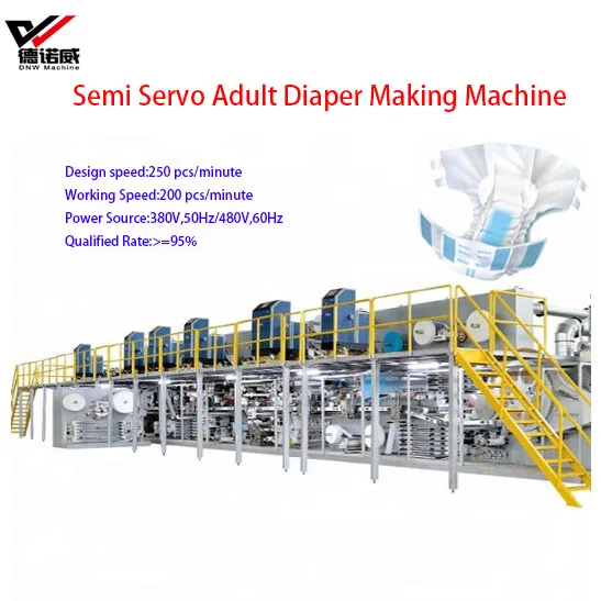 DNW Full Servo Automatic Mobility Impaired Elder Patient Adult Pull Up Pants Making Machine