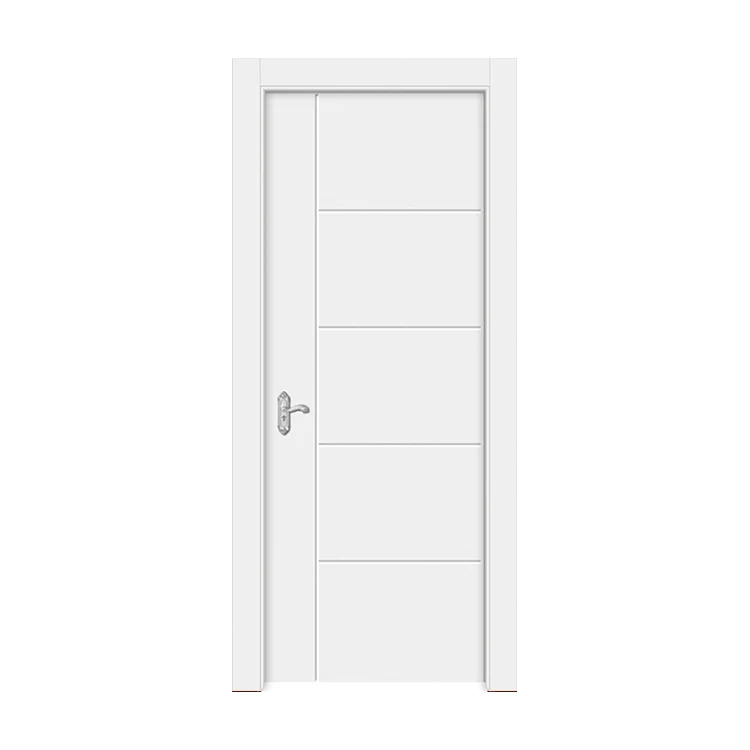 China professional water proof customized size interior white pvc wpc polymer room door for israel market with lock price
