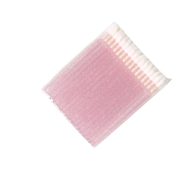 Wholesale 50pcs Pink Yellow Black White Makeup Lip Applicator Disposable Lip Brush Empty Lip Gloss Tubes With Wand brush