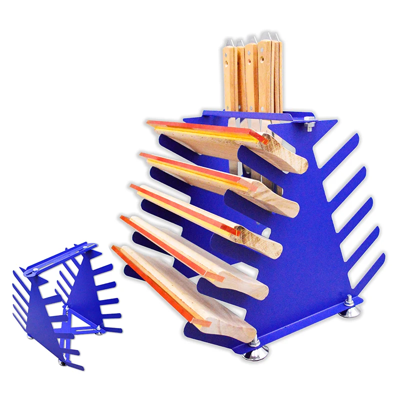 Squeegee and Ink Rack for Screen Printing