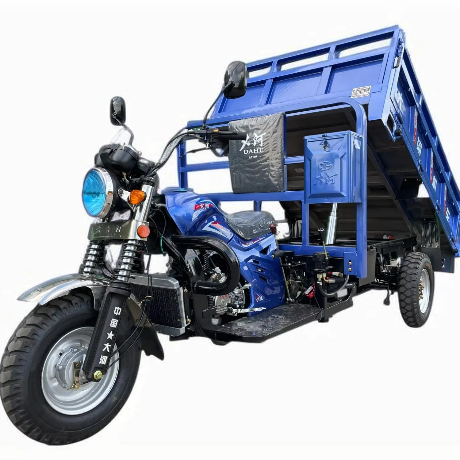 Factory Direct Gasoline Cargo 3 Wheel Motorcycle 200cc LIFAN Engine Single Hydraulic Dump Tricycle Made In China