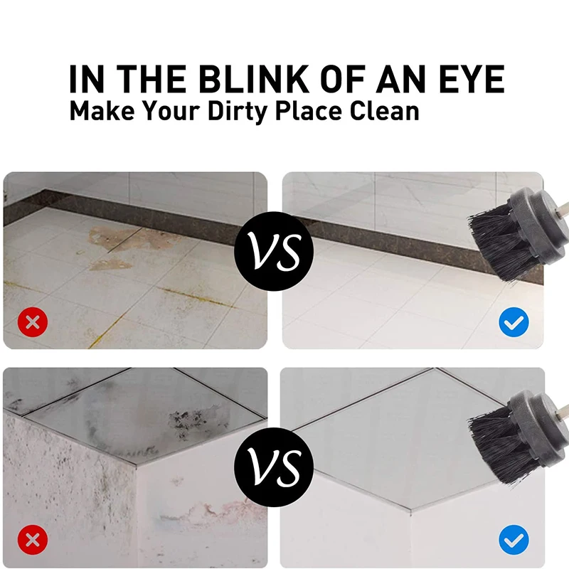 Power Scrubber Cleaning Brush Extended Long Attachment Set All Purpose Drill Scrub Brushes Kit Drill Brush for Grout Floor