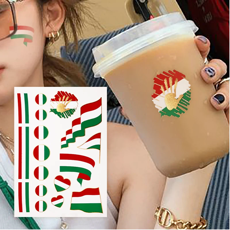 OEM Football Fans Face Tattoo Sticker World Cup National Flag Body Arms Temporary Sticker