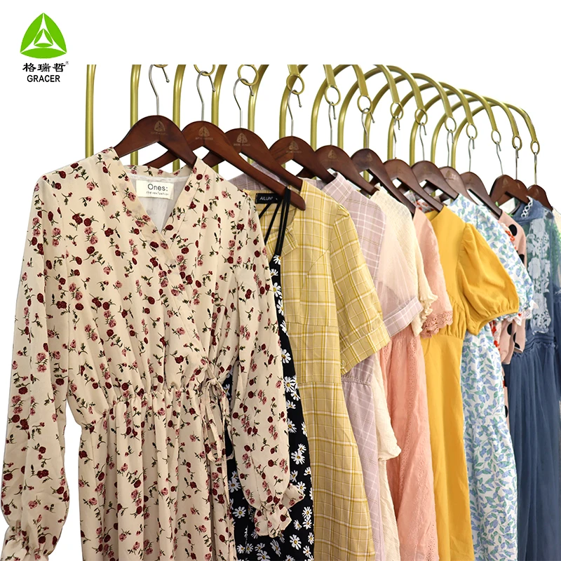 Korean Used Clothing Bales 45Kg Ladies Cotton Dress Second Hand Clothing Uk